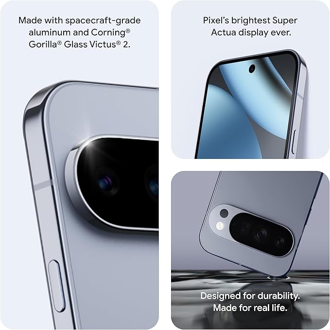 Google Pixel 10 Pro XL - Unlocked Android Smartphone - Gemini AI Assistant, Triple Rear Camera System, Fast-Charging 24+ Hour Battery, and 6.8" Super Actua Display - Obsidian - 1 TB (2025 Model)