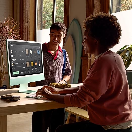 Apple 2024 iMac All-in-One Desktop Computer with M4 chip with 10-core CPU and 10-core GPU: Built for Apple Intelligence, 24-inch Retina Display, 16GB Unified Memory, 256GB SSD Storage; Green