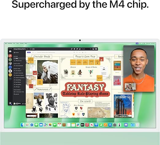 Apple 2024 iMac All-in-One Desktop Computer with M4 chip with 10-core CPU and 10-core GPU: Built for Apple Intelligence, 24-inch Retina Display, 16GB Unified Memory, 256GB SSD Storage; Green